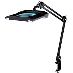Лупа настольная Intbright 9002LED-3D прямоугольная ЧЁРНАЯ