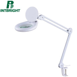 Лупа настольная Intbright 9005LED-3D БЕЛАЯ, 3 диоптрии