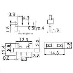 Тримач запобіжника Super-mini для друкованого монтажу XHX-506PA