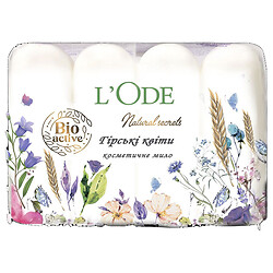 Мило туалетне L'Ode "Гірські квіти", 4шт. x 60г