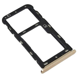 Держатель SIM-карты ZTE Blade A76 (Z2474), С разъемом на карту памяти, Золотой