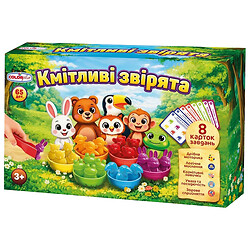 Игра настольная детская развивающая "Сообразительные зверьки", Colorplast