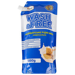Мыло жидкое хозяйственное WASH&FREE, дой-пак 1000 г