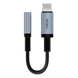 Адаптер Wiwu Wi-C047L Legend Apple iPhone SE 2022 / iPhone 14 Pro Max / iPhone 14 Plus / iPhone 14 Pro / iPhone 14 / iPhone 13 Pro / iPhone 13 Mini / iPhone 13 / iPhone 13 Pro Max / iPhone 12 Mini / iPhone 12 Pro Max, Lightning, 0.15 м., 3.5 мм., Черный