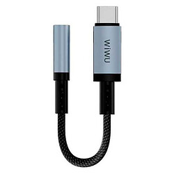 Адаптер Wiwu Wi-C047T Legend, Type-C, 0.15 м., 3.5 мм., Черный