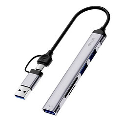 USB Hub Wiwu Wi-HB003 Zolo, Серый