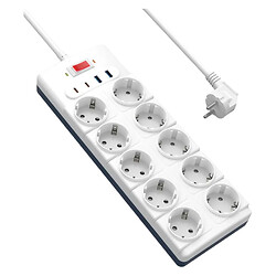 Мережевий подовжувач Wiwu Wi-S008 Power Strip, 2.0 м., Білий