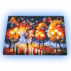 Картина по номерам с гирляндой и красками металлик "ФОНАРИ", 40x50 см, Riviera Blanca