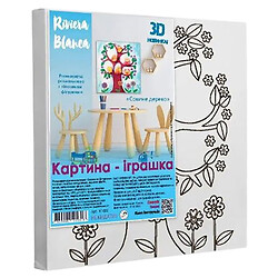 Развивающая раскраска с гипсовыми фигурками "Совиное дерево", 25х25см, Riviera Blanca