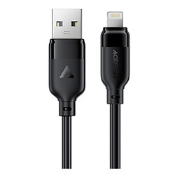 USB кабель AceFast C16-02 Apple iPhone SE 2022 / iPhone 14 Pro Max / iPhone 14 Plus / iPhone 14 Pro / iPhone 14 / iPhone 13 Pro / iPhone 13 Mini / iPhone 13 / iPhone 13 Pro Max / iPhone 12 Mini / iPhone 12 Pro Max, Lightning, 1.2 м., Чорний