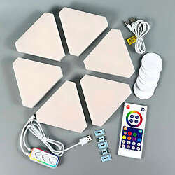 Настенные модульные Smart LED панели треугольники LXQG06 RGBIC, Белый