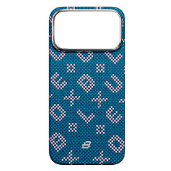 Чехол (накладка) Apple iPhone 17 Pro Max, Blueo Gilded Tactile Woven, MagSafe, Синий
