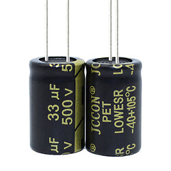 Конденсатор 33uF 500V 16*25 105C [Low ESR]