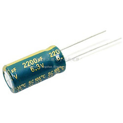 Конденсатор CD110 2200uF 6.3V 10*20 105C [Low ESR]
