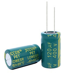 Конденсатор CD110 120uF 400V 18*30 105C [Low ESR]