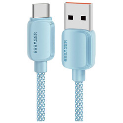 Кабель Essager Breeze EXC7A-WL03-P, Type-C, 1.0 м., Синій