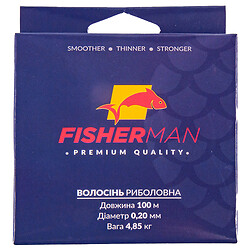 Волосінь риболовна Fisherman, d=0,20 мм, 100 м