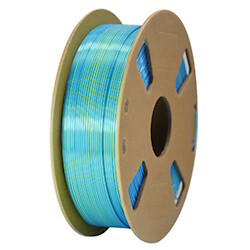 Пластик філамент PLA Silk 1,75 мм колір Синій+Жовтий 1 кг