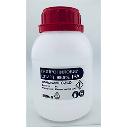 Спирт ізопропіловий 99.9% IPA 500мл тара HDPE