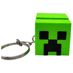 Брелок "КРИПЕР-КЛИКЕР, одна КНОПКа, Майнкрафт / Minecraft, KEYCHAIN", 3d печать, Mic