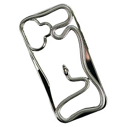 Чехол (накладка) Apple iPhone 15 Pro, Soft Snake, Серебряный