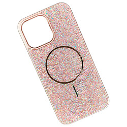 Чехол (накладка) Apple iPhone 15 Pro, Swarovski Diamonds, MagSafe, Розовый