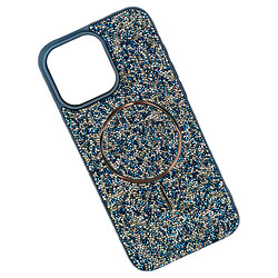 Чехол (накладка) Apple iPhone 16 Pro Max, Swarovski Diamonds, MagSafe, Синий