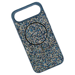 Чехол (накладка) Apple iPhone 17 Air, Swarovski Diamonds, MagSafe, Синий