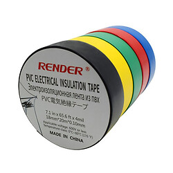 Изолента ПВХ RENDER 0,1мм*18мм*20м, зеленая