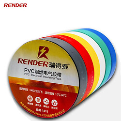 Изолента ПВХ RENDER 1315, 0,13мм*17мм*15м, белая
