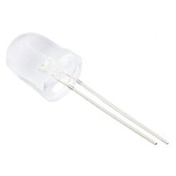 Світлодіод 10mm Жовтий прозорий 6000-8000mCd