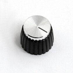 Ручка для потенциометра MARSHALL STYLE BLACK/SILVER 6.4mm