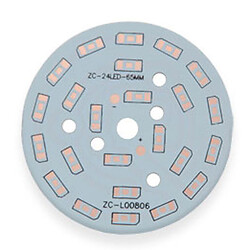 Монтажна пластина LED лампи 12w, 24led 5730, 65мм діаметр