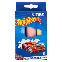 Крейда кольорова Jumbo "Hot Wheels", 3 кол., Kite