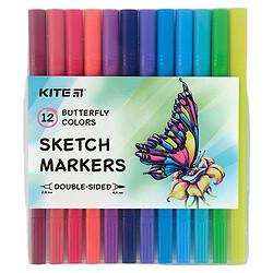Скетч-маркери Butterfly, набір 12 шт., Kite