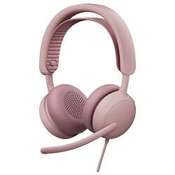 Наушники Logitech Zone Wired 2, С микрофоном, Розовый
