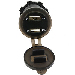 Зарядний пристрій USB YC-A63W 5V 2.1A+5V 2.1A білий індикатор