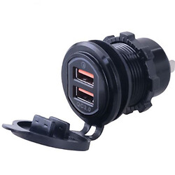Зарядний пристрій USB YC-A89KB Dual QC3.0 синє підсвічування