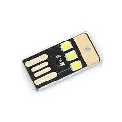 Фонарик USB 3 LED белый холодный черная плата V2