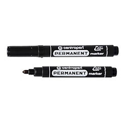 Маркер перманентний Centropen 8566, 2-4 мм, чорний