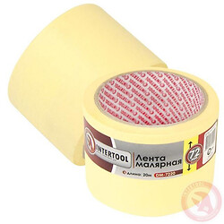 Стрічка малярна 72 мм, 20 м, жовта, DM-7220