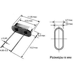 Кварцевий резонатор 4.433619mhz HC49/S кор.