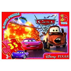 Пазли "Тачки 2", 35 елементів +   плакат, Gtoys