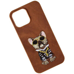 Чехол (накладка) Apple iPhone 13, Teddy Bear Embroidered, Коричневый