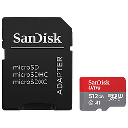 Карта пам'яті SanDisk MicroSDXC Ultra A1, 512 Гб.