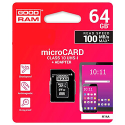 Карта пам'яті Goodram MicroSDXC, 64 Гб.