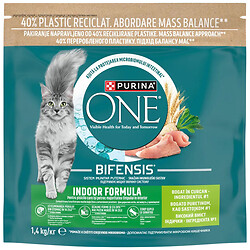 Сухой корм для взрослых кошек Purina ONE Indoor с индейкой, 1,4 кг
