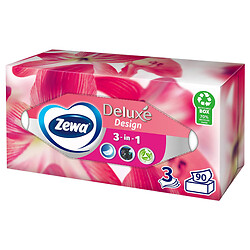 Салфетки бумажные косметические Zewa "Soft Strong", 3 слоя, 90 шт/уп.