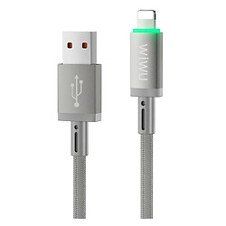 USB кабель Wiwu C081 Maglink Apple iPhone SE 2022 / iPhone 14 Pro Max / iPhone 14 Plus / iPhone 14 Pro / iPhone 14 / iPhone 13 Pro / iPhone 13 Mini / iPhone 13 / iPhone 13 Pro Max / iPhone 12 Mini / iPhone 12 Pro Max, Lightning, 1.0 м., Сірий