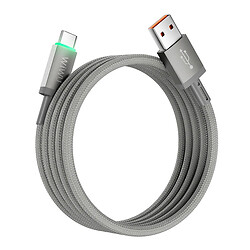 USB кабель Wiwu C082 Maglink, Type-C, 1.0 м., Сірий